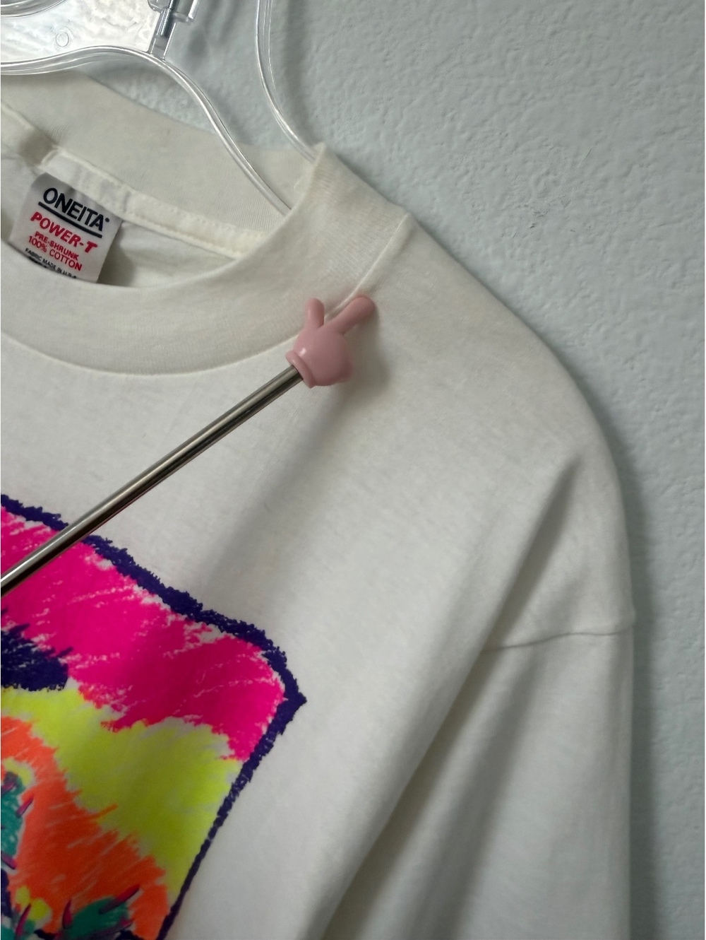 Oneita Power-T Vintage 1991 Texas Chic Short Sleeve T-Shirt Men's Size L - Picture 9 of 9